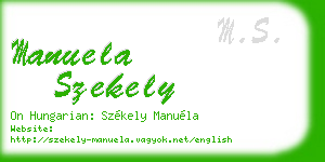 manuela szekely business card