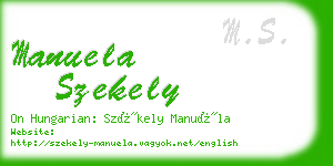 manuela szekely business card